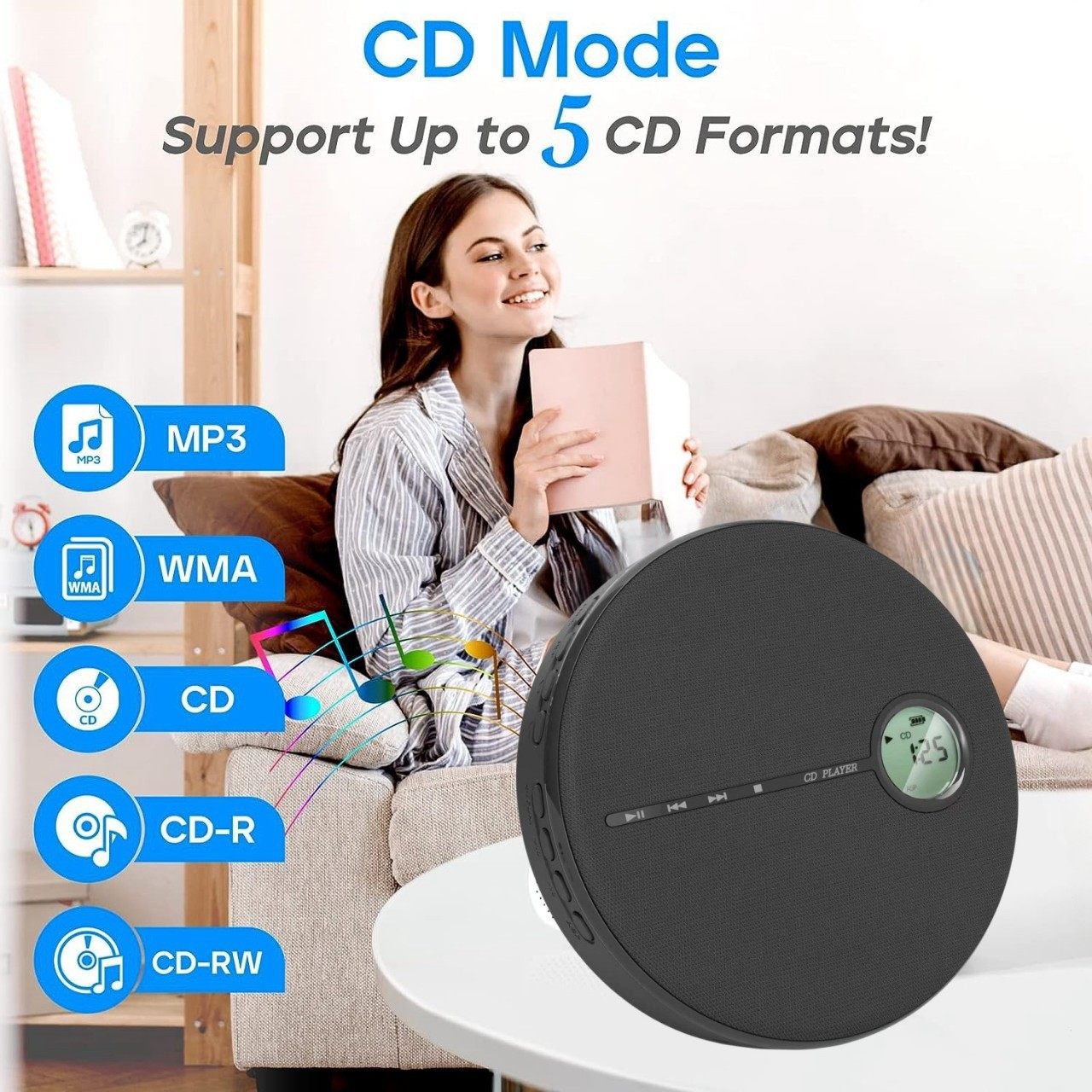 Cross-Border Multifunctional Cd Repeater, Portable Mp3 Music Player, Bluetooth Cd Player