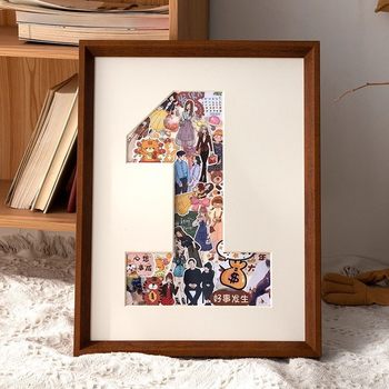Anniversary Photo Frame DIY Customized Kidsren's One-Year-Old Digital Painting Frame Growth Record Wall Hanging High-End