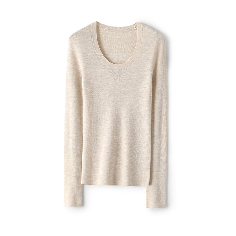 美丽诺羊毛！德国无缝扬子纱打底针织衫秋季半高领修身内搭上衣女