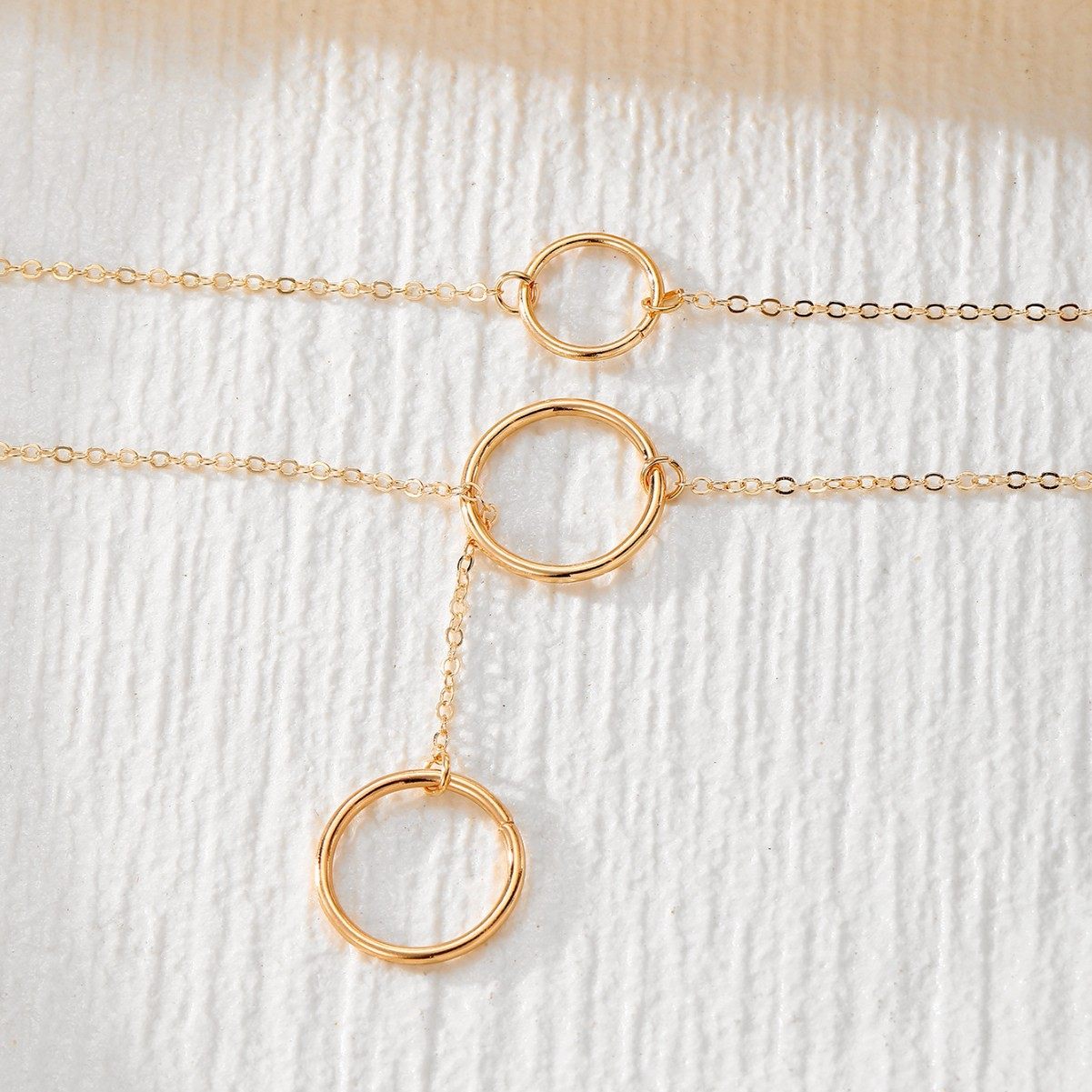 Hot-Selling Personalized Multi-Layered Necklace European and American Cross-Border Necklace Women's Small Solid Bar Pendant Clavicle Chain Necklace