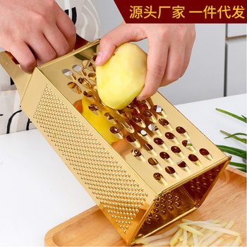 Stainless Steel Multi-faceted Sharpener Cucumber Potato Garlic Mashed Four-sided Household Kitchen Creative Planer Fruit and Vegetable Peeler