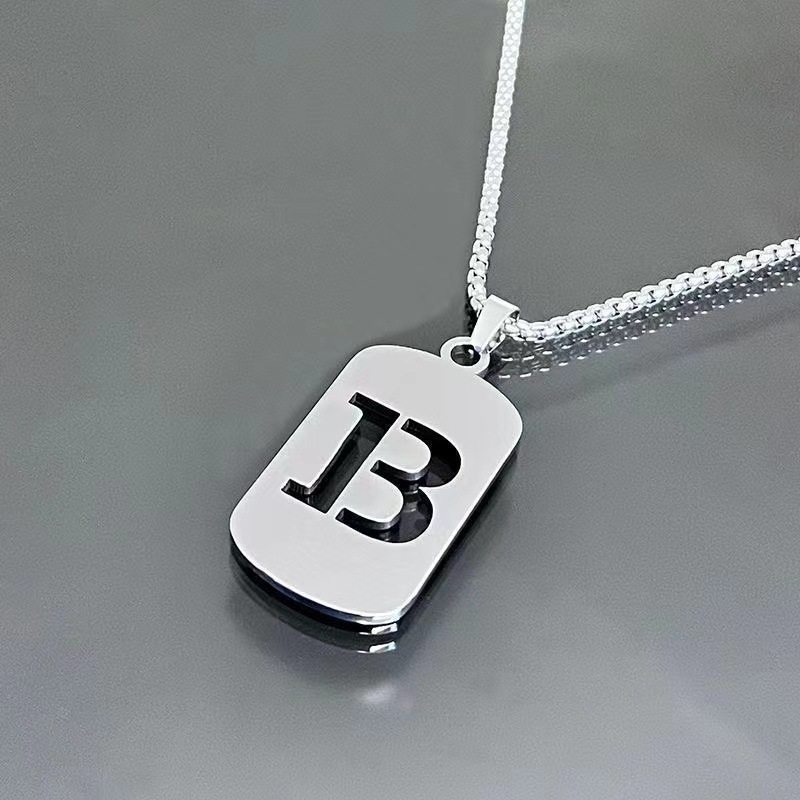 English character 26 letter necklace Taigang chain male and female student couple clothing accessories niche design simple all-match fashion