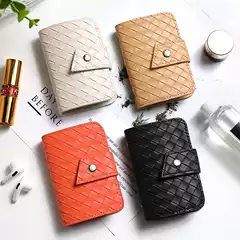 Vintage Cartoon Cat Card Holder Slim Lightweight Large Capacity Genuine Soft Leather Card Case Bank Card Wallet