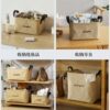 Thickened Cotton and Linen Fabric Storage Basket Clothes Toy Snack Storage Box Household Finishing Large Capacity Folding Storage Basket