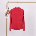 Chinese red gold zipper jacket