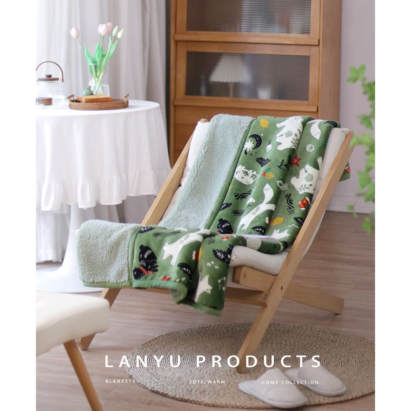 American Cartoon Thickened Blanket Sofa Cover Blanket Quilt Christmas Style Export Export Blanket Four-Season Universal Nap Blanket