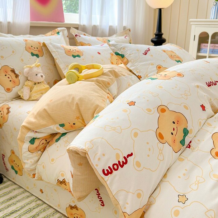 【100%両面ピュアコットン】ラッキーベア