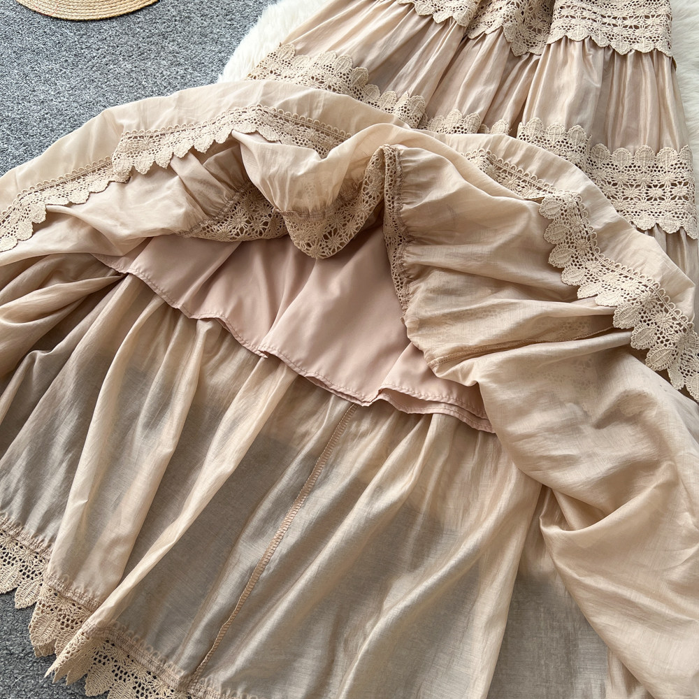 Off Shoulder Ruffle Dress Elegant French Style Short Sleeve Slim Fit Summer Fashion Wholesale Available