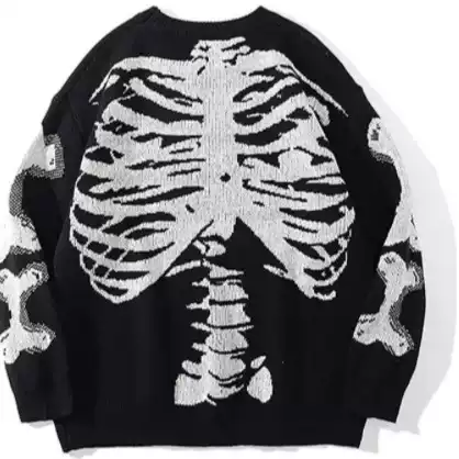 Speedway Amazon 2021 Lazy Style Skeleton Knit Sweater Street Loose Round Neck Sweater Pullover INS
