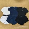White short-sleeved + shorts suit