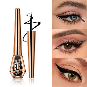 Shedoes cross-border three-dimensional big eye waterproof sweat-proof quick-drying non-blooming silky spray gold cool black eyeliner