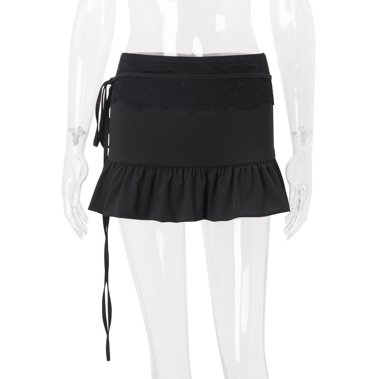 Summer Womens A Line Skirt Low Waist Slim Fit Ruched Design Tie Detail Trendy Casual Wear Wholesale Available