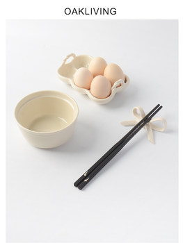 ✅ Oakliving Ceramic Ins High-Value Egg Tray Home Kitchen Storage Box Egg Personalized Storage Grids