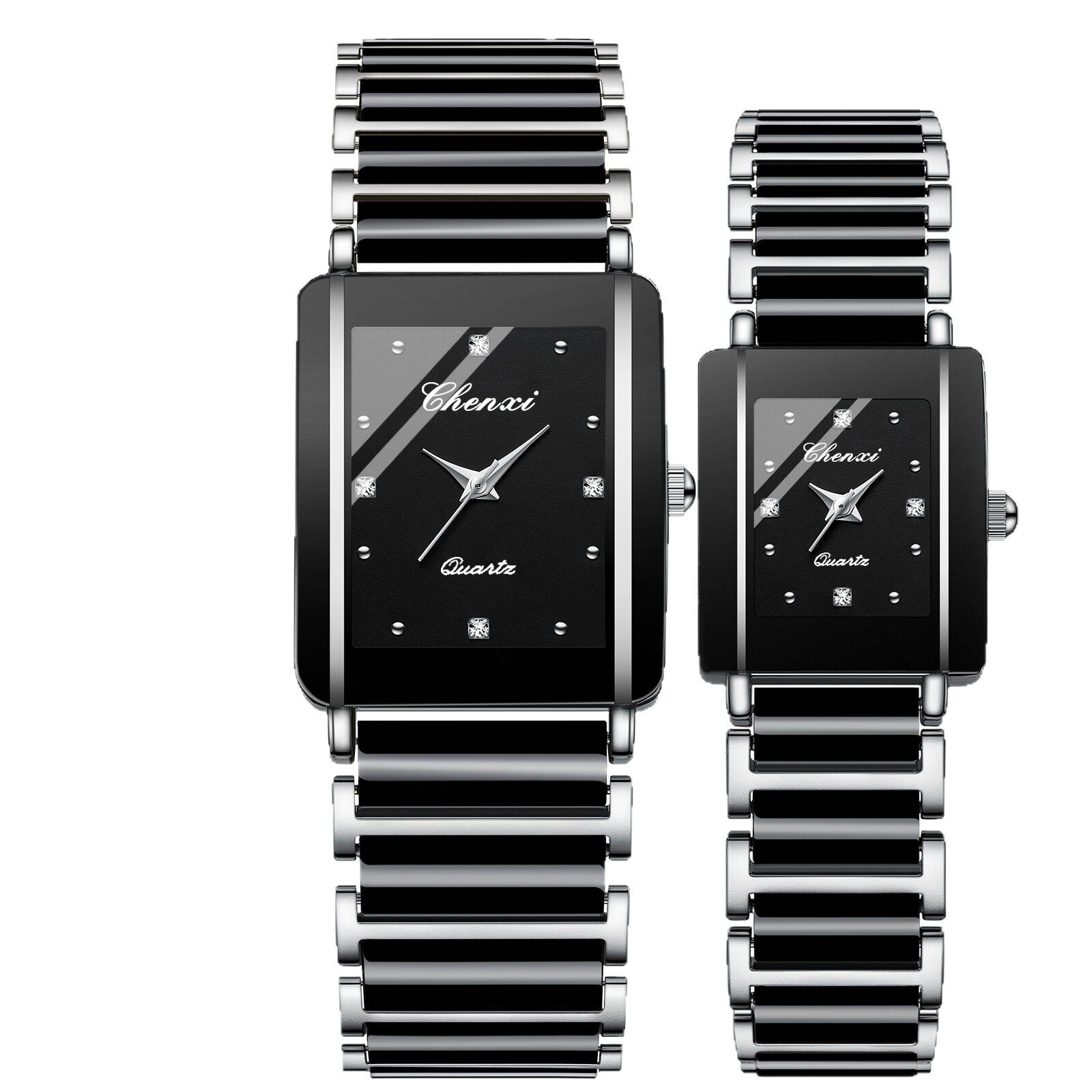 CHENXI晨曦爆款方形情侣表女男士手表批发陶瓷跨境外贸时尚石英表