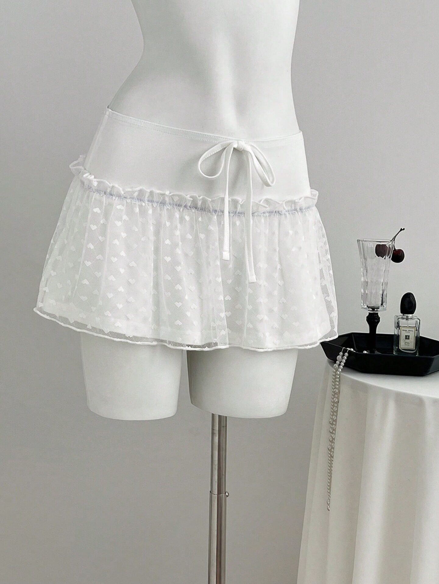 Lace Mini Skirt Low Waist A Line Design Elegant Style Perfect for Parties and Casual Wear Ready to Ship