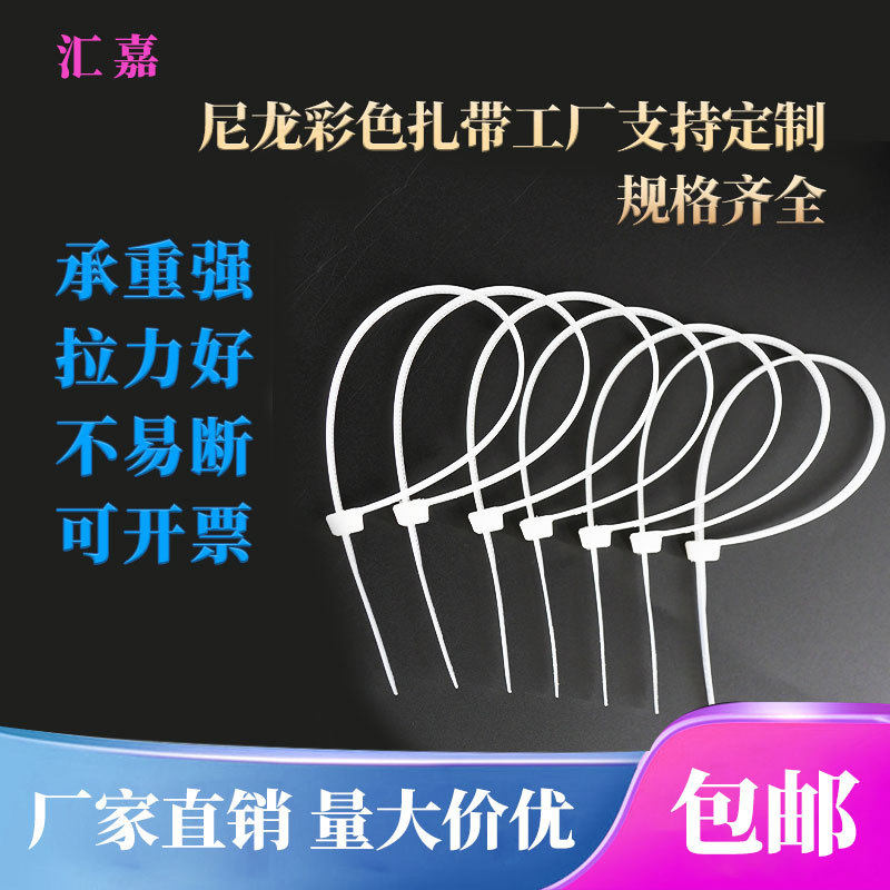 Wholesale of Cable Ties, Plastic Ties, Complete Range of Specifications, 3*100 Self-Locking Nylon Steel Straps for Electrical Wires and Network Cables