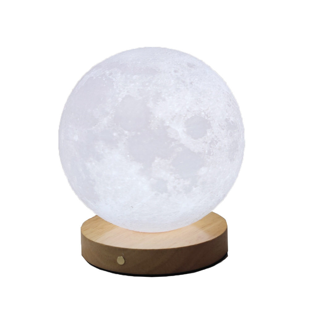 Moon Lamp Touch Rotating Sleep Moon Night Light Bedroom Desk Rechargeable Table Lamp Bedside Lamp Atmosphere Light