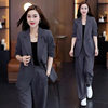 Professional plus size Suit suit 2025 Spring New Loose Slim Casual Suit Jacket Wide Leg Pants Two-piece Set