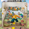 Minecraft Game All-Cotton Four-Piece Set Cartoon Steve Three-Piece Set Student Dormitory Home Bedroom Duvet Cover