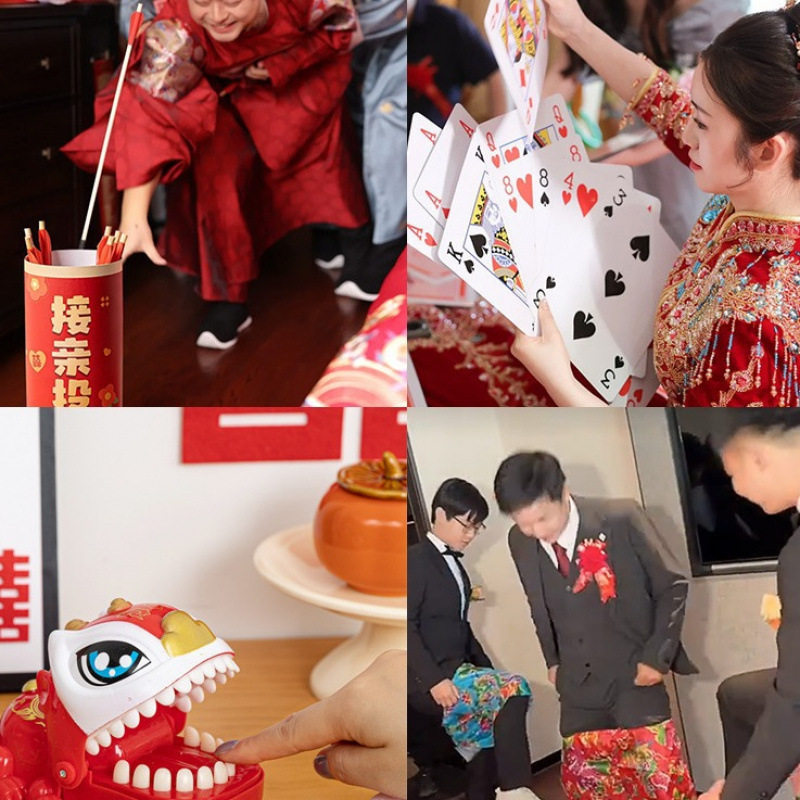 Creative Wedding Reception Props, Funny Throwing Pots, Blocking Doors, Guarantee Letters, Wedding Reception Civil Cards Package
