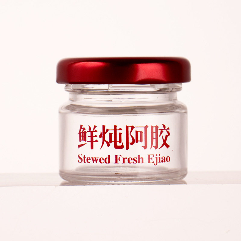 25ml transparent glass bottle fresh stewed donkey-hide gelatin sub-packaging empty bottle printing glass bottle silk-screen bird's nest bottle