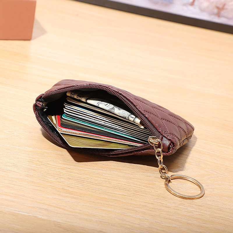 Factory Direct Sales Hot Selling Export Wholesale Small Bag Women's Pu Coin Purse Coin Bag Key Coin Card Bag Cosmetics Bag