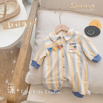 Newborn baby jumpsuit spring and autumn long-sleeved autumn clothing for boys and children baby's clothing Harbin clothing children's climbing clothing for going out