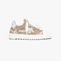 Number - khaki white print