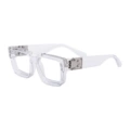 C6 transparent frame silver white film