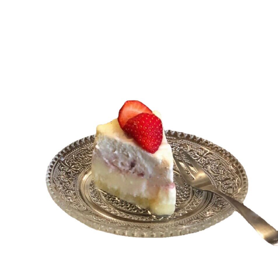 High-Quality Plate in Instagram Style, Dessert Plate for Cafes, Glass Plate with Vintage Relief, Round Cake Plate