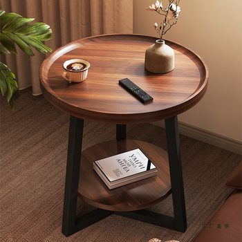 Coffee Table Living Room Home Small Apartment Sofa Side Table Round Balcony Small Table Tea Table Simple Bedside Table Storage Rack