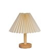 Ins Vintage Pleated Remote Control Nightlight Nordic Homestay Bedroom Decorative Table Lamp Umbrella Bedside Lamp Creative Gift