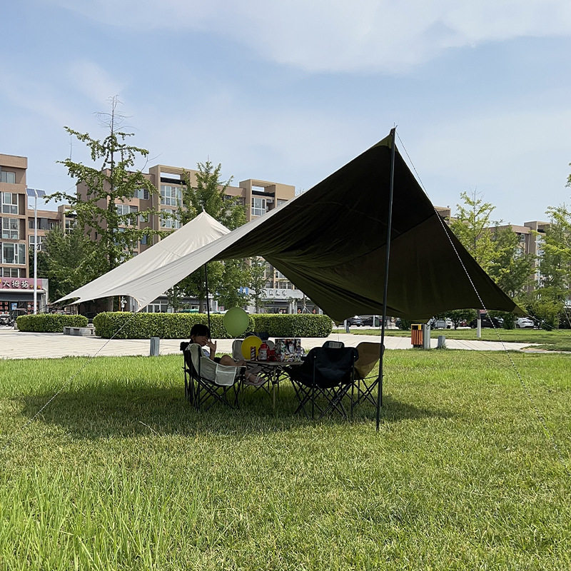 Camping Canopy Tent Outdoor Camping Sunshade Portable Sun and Rain Protection Beach Car Side Vinyl Curtain Wholesale