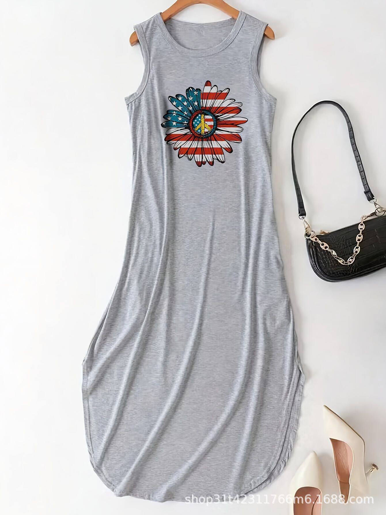 Women's Printed Sleeveless Dresses