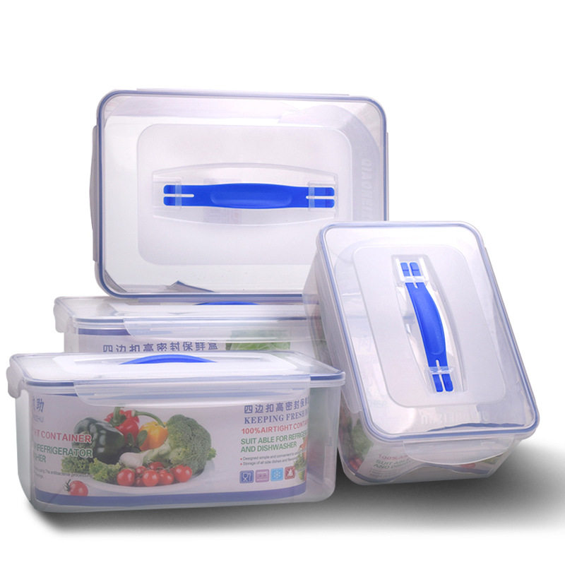 Large Capacity Grain Dry Goods Kitchen Freezer Refrigerator Pickles Barbecue Food Plastic Portable Sealed Preservation Box