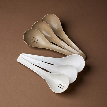 Disposable large soup spoon rice husk public spoon serving spoon spoon spoon spoon spoon spoon extra large restaurant takeaway large spoon