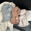 Korean Style High-End Thickeneded Warm Knitted Scarf for Women 2025 Autumn and Winter Containing Wool Soft Waxy Scarf for Students Versatile