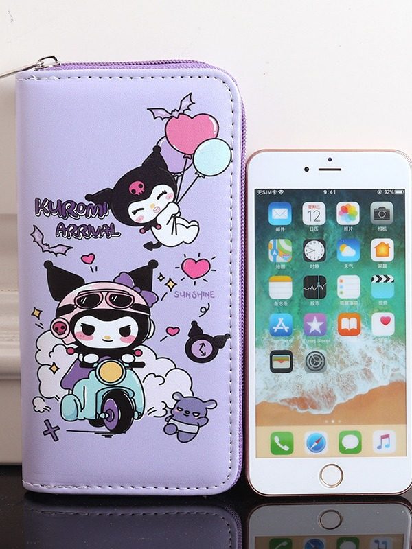 Cross-border 6D good printing in stock supply cartoon cute coolomi melody Yugui dog long coin purse