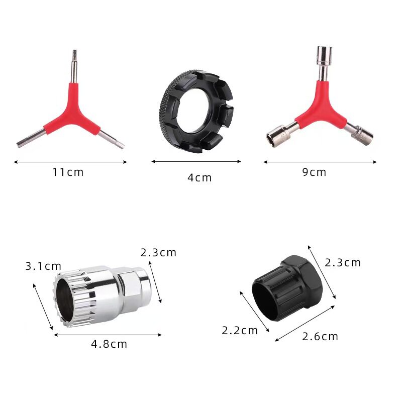 跨境自行车修理工具组装全套工具 单车维修工具自行车拆卸扳手
