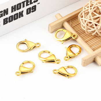 Factory Direct Sales Stainless Steel Lobster Clasp Connecting Buckle Steel Color Gold Rose Gold DIY Bracelet Necklace Jewelry Accessories