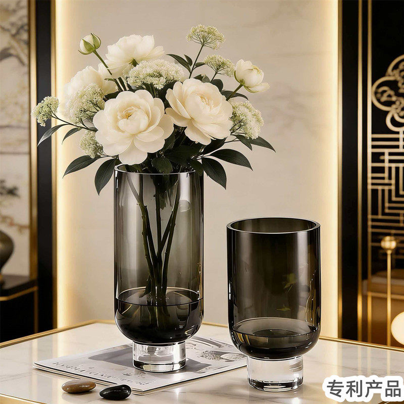 轻奢极简现代玻璃花瓶多款花器样板间售楼处软装家居饰品摆件装饰