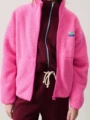 Long-sleeved fur coat-pink