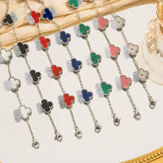 Cross-Border Four-Leaf Clover Bracelet, Light Luxury and High-End, Popular Women's Wholesale Jewelry Accessories, Novice Jewelry, Women's European and American Hand Jewelry
