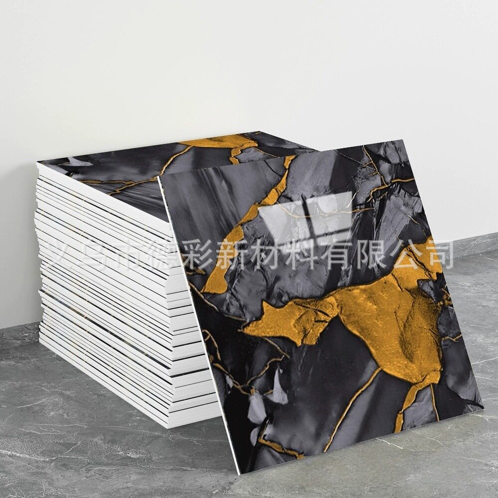 自粘防水仿瓷砖墙贴铝塑板翻新装饰遮丑大理石厨房墙面贴纸卫生间