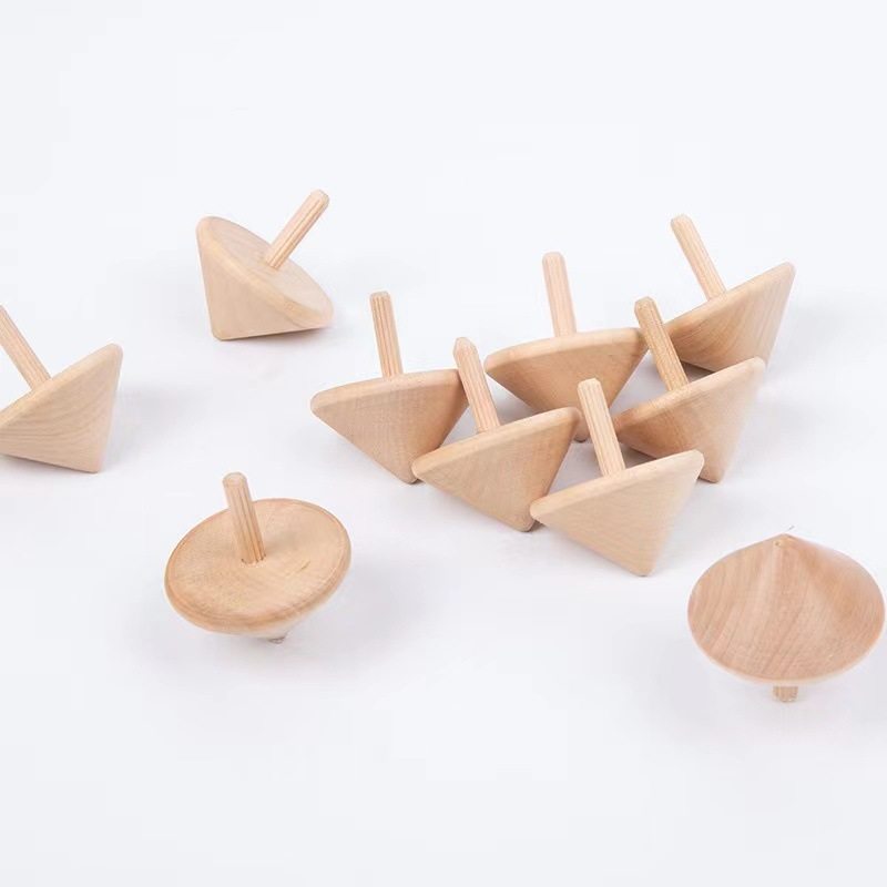 Wooden Variables Small Top Classic Traditional Decompression Educational Toys Children's Parent-Child Toys Activities Promotional Gifts