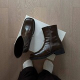 Ботинки Martin с высоким берцем, мужские коричневые ботинки "Челси", очень короткие сапоги-тюбики, женские ботинки-тюбики в британском стиле, тренд