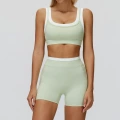 3129 bra + 3129 shorts—light fruit green