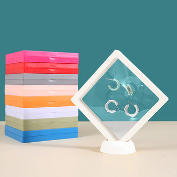 Household Transparent Storage Box Anti-oxidation PE Film Suspension Packaging Box Jewelry Jewelry Necklace Earrings Ring Display Box