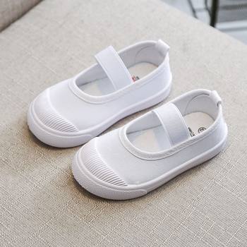Factory Direct Delivery Campus White Shoes Spring and Autumn Children's Canvas Shoes Kindergarten Male and Female Students White Cloth Shoes Baby