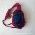 Dark blue with red